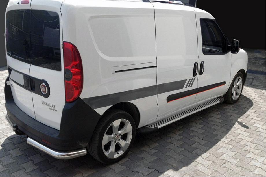Opel Combo 2012-2018 рр. Бокові пороги Line (2 шт., Алюміній) Image