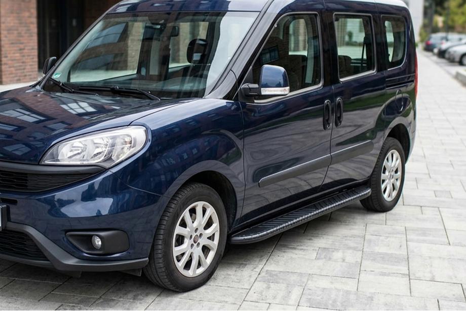 Opel Combo 2012-2018 рр. Бокові пороги Bosphorus Black (2 шт., Алюміній) Image