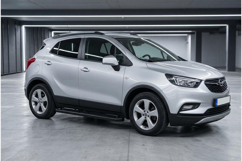 Opel Mokka 2012-2021 рр. Бокові пороги Allmond Black (2 шт., алюміній) Image
