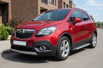 Opel Mokka 2012-2021 рр. Бокові пороги Line (2 шт., Алюміній) фото 1