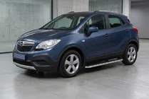 Opel Mokka 2012-2021 рр. Бокові пороги Maydos V1 (2 шт., Алюміній ↗ нерж) фото 1
