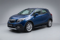 Opel Mokka 2012-2021 рр. Бокові пороги Bosphorus Black (2 шт., алюміній) фото 1