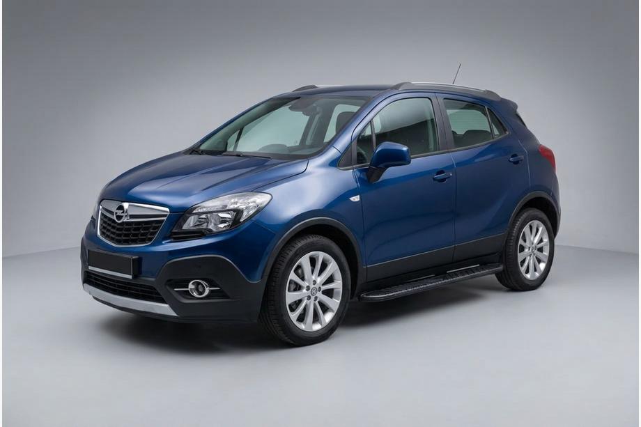Opel Mokka 2012-2021 рр. Бокові пороги Bosphorus Black (2 шт., алюміній) Image