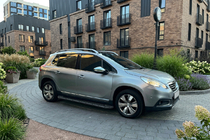 Peugeot 2008 2013-2019 рр. Бокові пороги Allmond Black (2 шт., алюміній) фото 1