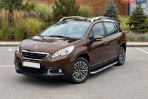 Peugeot 2008 2013-2019 рр. Бокові пороги Tayga Grey (2 шт., алюміній) фото 1