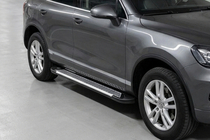 Porsche Cayenne 2003-2010 рр. Бокові пороги Line (2 шт., Алюміній) фото 1