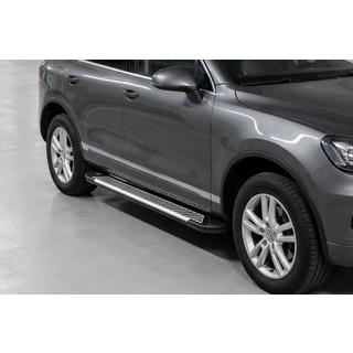 Бокові пороги Line (2 шт., Алюміній) Porsche Cayenne 2003-2010 рр. фото 1