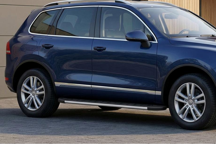 Porsche Cayenne 2003-2010 рр. Бокові пороги Duru (2 шт., Алюміній) Image