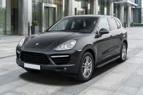 Porsche Cayenne 2010-2017 рр. Бокові пороги Allmond Black (2 шт., Алюміній) фото 1