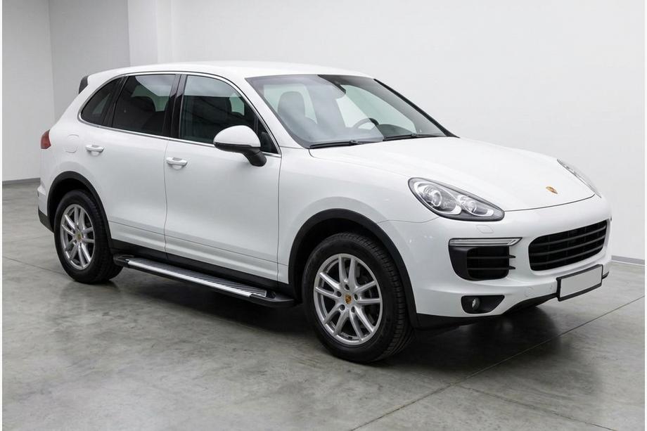 Porsche Cayenne 2010-2017 рр. Бокові пороги Line (2 шт., Алюміній) Image