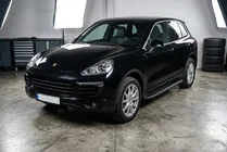 Porsche Cayenne 2010-2017 рр. Бокові пороги Bosphorus Black (2 шт., Алюміній) фото 1
