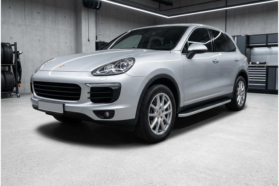 Porsche Cayenne 2010-2017 рр. Бокові пороги Tayga (2 шт., Алюміній) Image