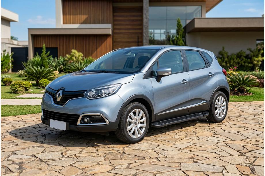 Renault Captur 2013-2019 рр. Бокові пороги RedLine Black (2 шт., Алюміній) Image