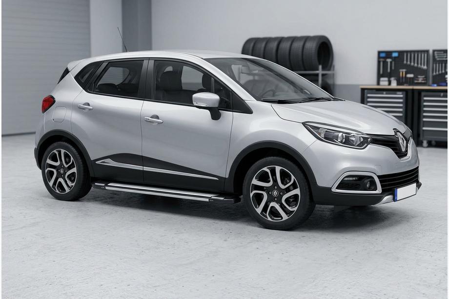 Renault Captur 2013-2019 рр. Бокові пороги Rainbow (2 шт., Алюміній) Image
