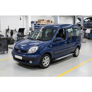 Бокові пороги Line (2 шт., алюміній) Renault Kangoo 1998-2008 рр. фото 1
