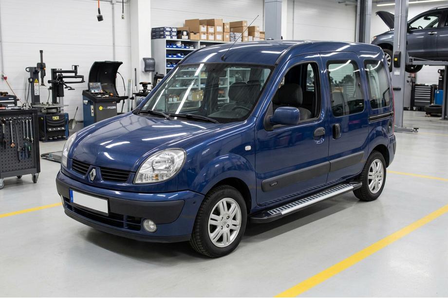 Renault Kangoo 1998-2008 рр. Бокові пороги Line (2 шт., алюміній) Image