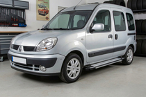 Renault Kangoo 1998-2008 рр. Бокові пороги Rainbow (2 шт., алюміній) фото 1