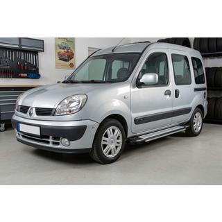 Бокові пороги Rainbow (2 шт., алюміній) Renault Kangoo 1998-2008 рр. фото 1
