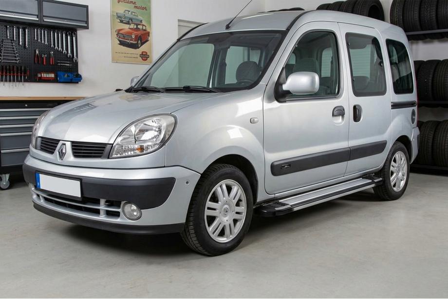 Renault Kangoo 1998-2008 рр. Бокові пороги Rainbow (2 шт., алюміній) Image