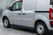 Renault Kangoo 2008-2020 рр. Бокові пороги Allmond Black (2 шт., алюміній) фото 1