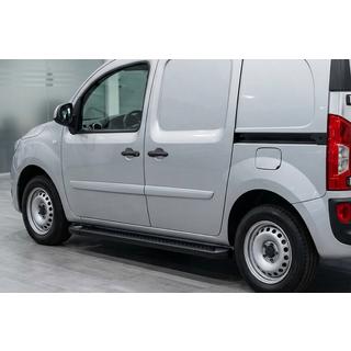 Бокові пороги Allmond Black (2 шт., алюміній) Renault Kangoo 2008-2020 рр. фото 1