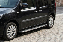 Renault Kangoo 2008-2020 рр. Бокові пороги Duru (2 шт., Алюміній) фото 1