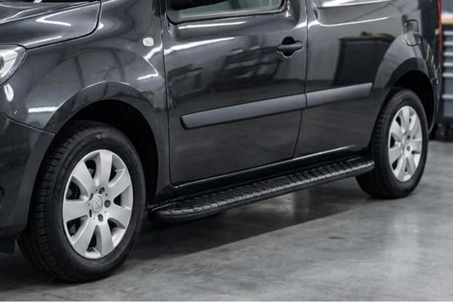 Renault Kangoo 2008-2020 рр. Бокові пороги Bosphorus Black (2 шт., Алюміній) Image