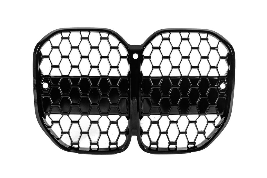 BMW 4 серія G22/23/26 2020- рр. Ніздрі Diamond (для G22/23, чорний глянцевий) Image