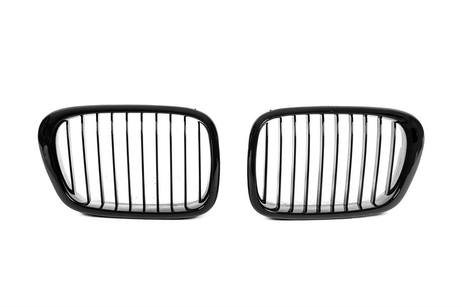 BMW 5 серія E39 1996-2003 рр. Ніздрі 1-Bar (2000-2003, чорний глянець) Фото 2