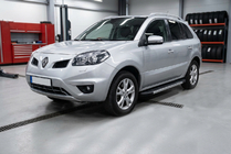 Renault Koleos 2008-2016 рр. Бокові пороги Duru (2 шт., Алюміній) фото 1