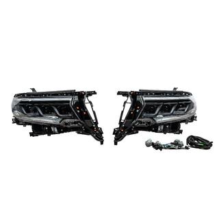 Передня оптика Lexus-design-3-LED V2 (2017+, 2 шт) Toyota Land Cruiser Prado 150 2009-2023 рр. фото 1