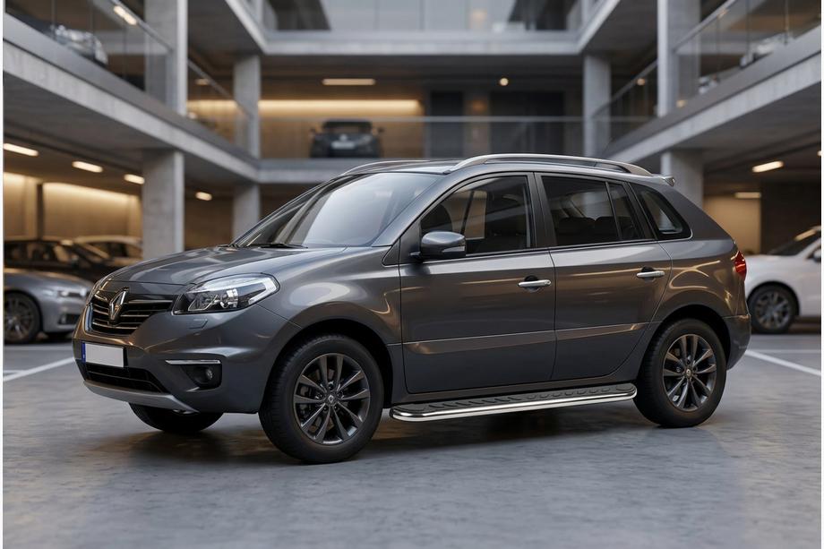 Renault Koleos 2008-2016 рр. Бокові пороги Maydos V1 (2 шт., Алюміній ↗ нерж) Image