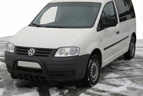 Volkswagen Caddy 2004-2010 рр. Кенгурятник WT004 Black (нерж) фото 1