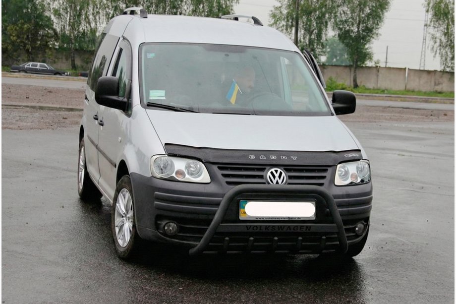 Volkswagen Caddy 2004-2010 рр. Кенгурятник WT004 Black (нерж) Фото 4