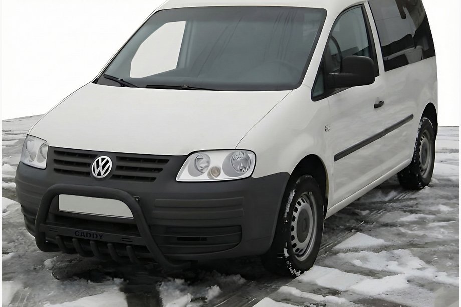 Volkswagen Caddy 2004-2010 рр. Кенгурятник WT004 Black (нерж) Image