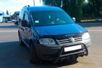Volkswagen Caddy 2004-2010 рр. Кенгурятник WT003 Black (нерж) фото 4