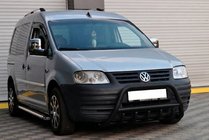 Volkswagen Caddy 2004-2010 рр. Кенгурятник WT003 Black (нерж) фото 2