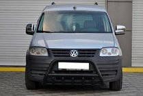 Volkswagen Caddy 2004-2010 рр. Кенгурятник WT003 Black (нерж) фото 1