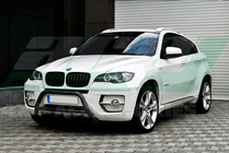 BMW X6 E71 2008-2014 рр. Кенгурятник WT003 Black (нерж) фото 2