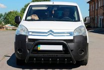 Citroen Berlingo 2008-2018 рр. Кенгурятник WT004 Black (нерж) фото 2