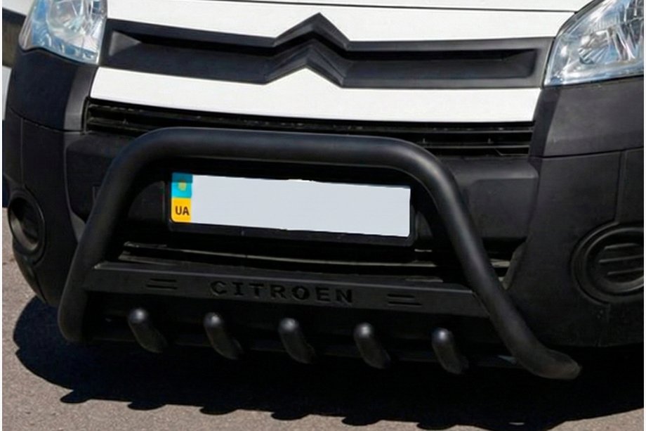 Citroen Berlingo 2008-2018 рр. Кенгурятник WT004 Black (нерж) Image