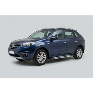 Бокові пороги Rainbow (2 шт., Алюміній) Renault Koleos 2008-2016 рр. фото 1