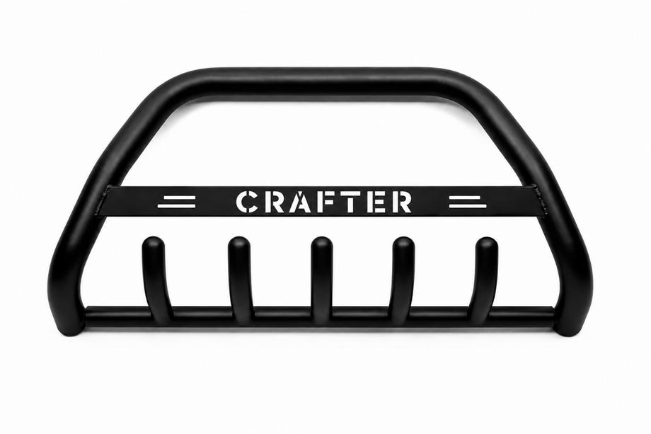 Volkswagen Crafter 2006-2016 рр. Кенгурятник WT004 Black (нерж) Image
