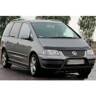 Кенгурятник WT004 Black (нерж) Volkswagen Sharan 1995-2010 рр. фото 1