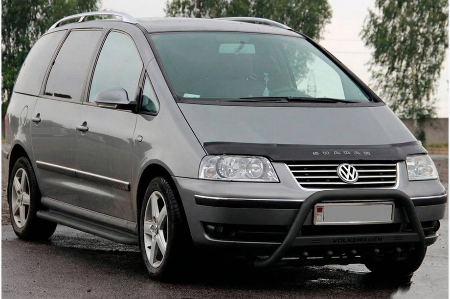 Volkswagen Sharan 2010-2023 рр. Кенгурятник WT004 Black (нерж) Фото 3