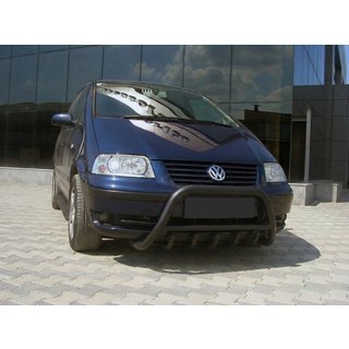 Кенгурятник WT003 Black (нерж) Volkswagen Sharan 2010-2023 рр. фото 1