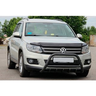 Кенгурятник WT003 Black (нерж) Volkswagen Tiguan 2007-2016 рр. фото 1