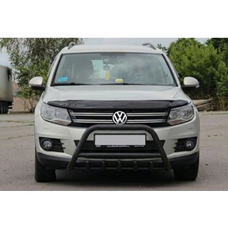 Кенгурятник WT003 Black (нерж) Volkswagen Tiguan 2007-2016 рр. фото 4