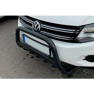 Кенгурятник WT004 Black (нерж) Volkswagen Tiguan 2007-2016 рр. фото 2