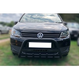 Кенгурятник WT004 Black (нерж) Volkswagen Touran 2003-2010 рр. фото 1